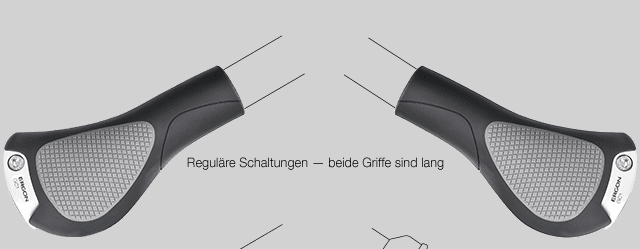 Ergon GC-1 Lenkergriff lang-lang für gebogene Lenker