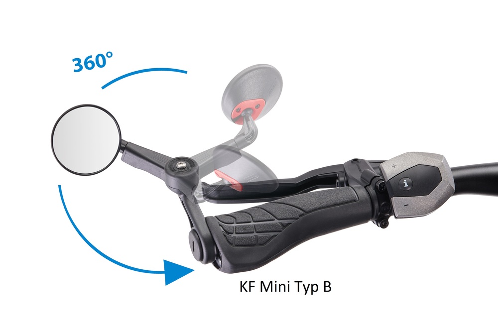 Krampe Lenkerspiegel KF Mini mit Innenklemmung 15 - 20 mm Variante B