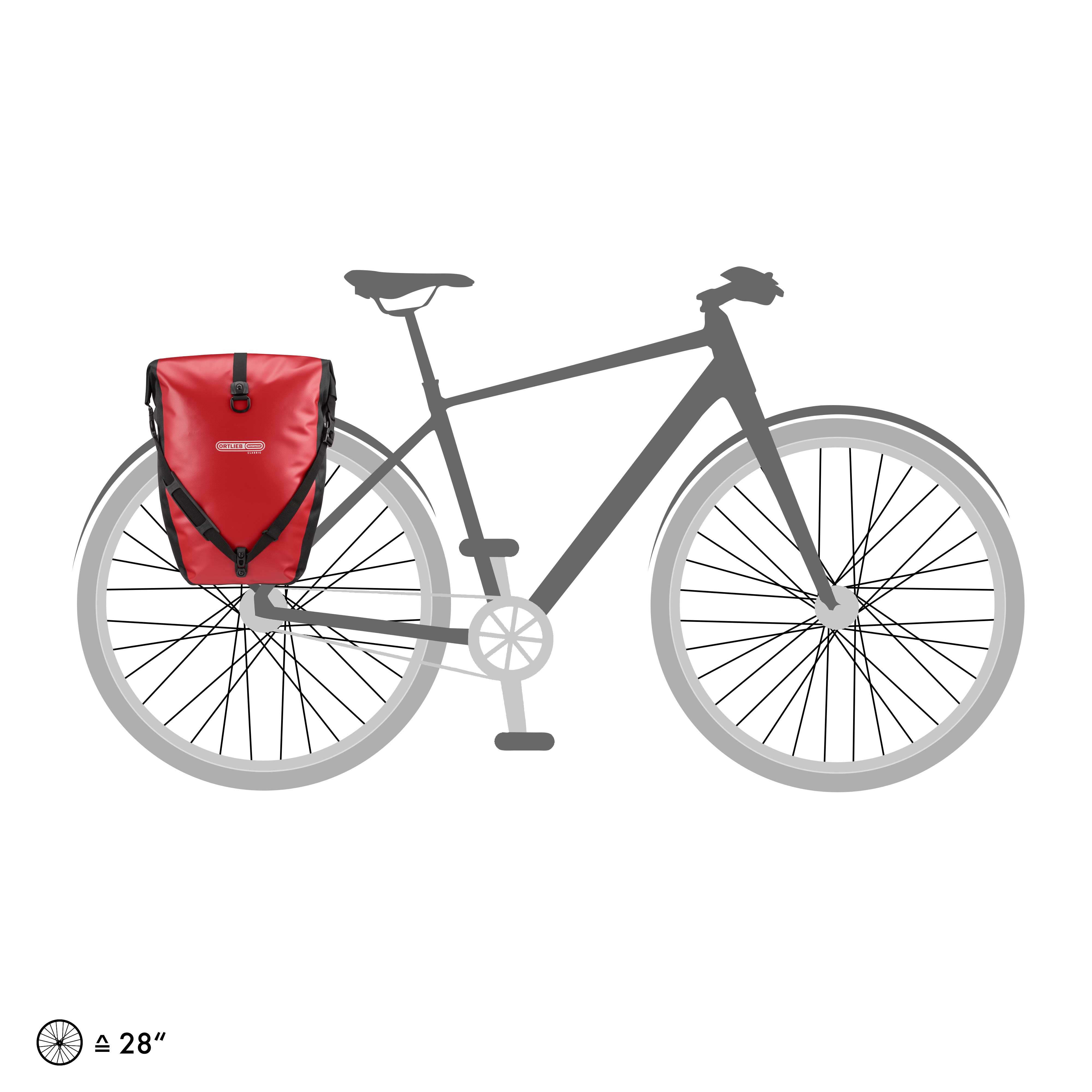 Ortlieb Back-Roller red-black - Einzeltasche