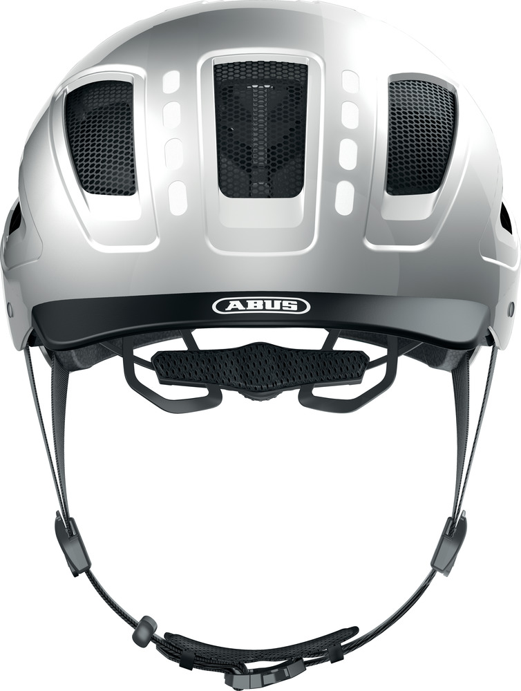 ABUS Helm Hyban 2.0 LED signal silver shiny