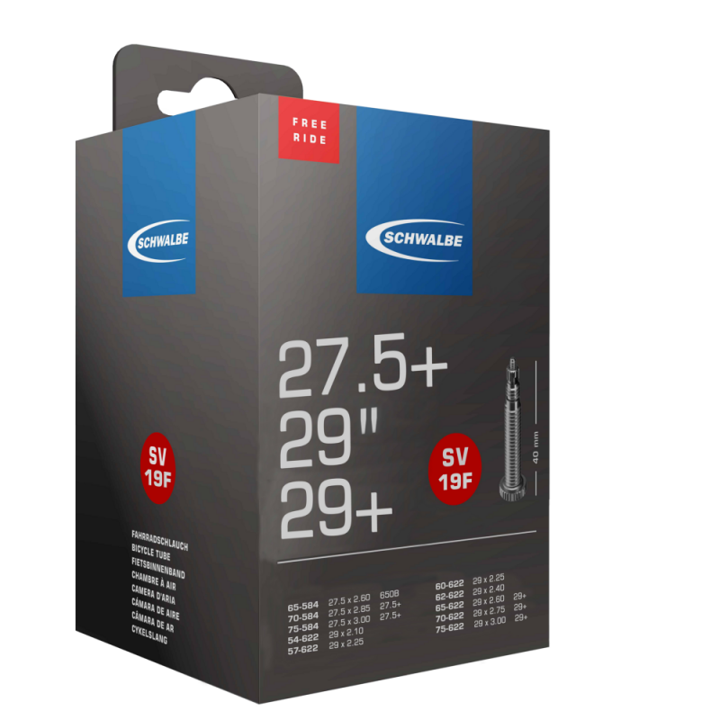 Schwalbe Fahrradschlauch Freeride SV19F 27,5/28/29 Zoll, 54/75-584/622