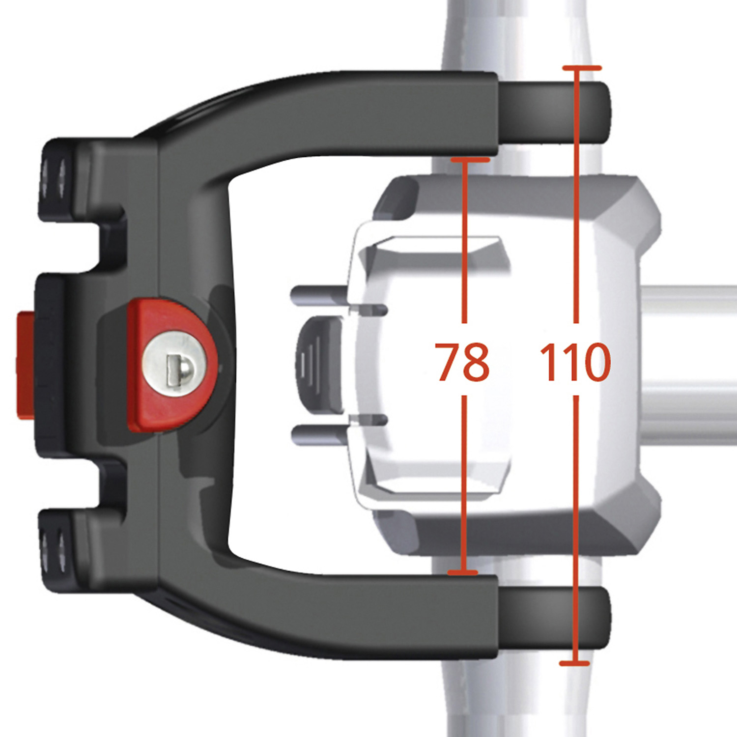 KLICKfix Lenkeradapter E mit Sicherheitsschloss
