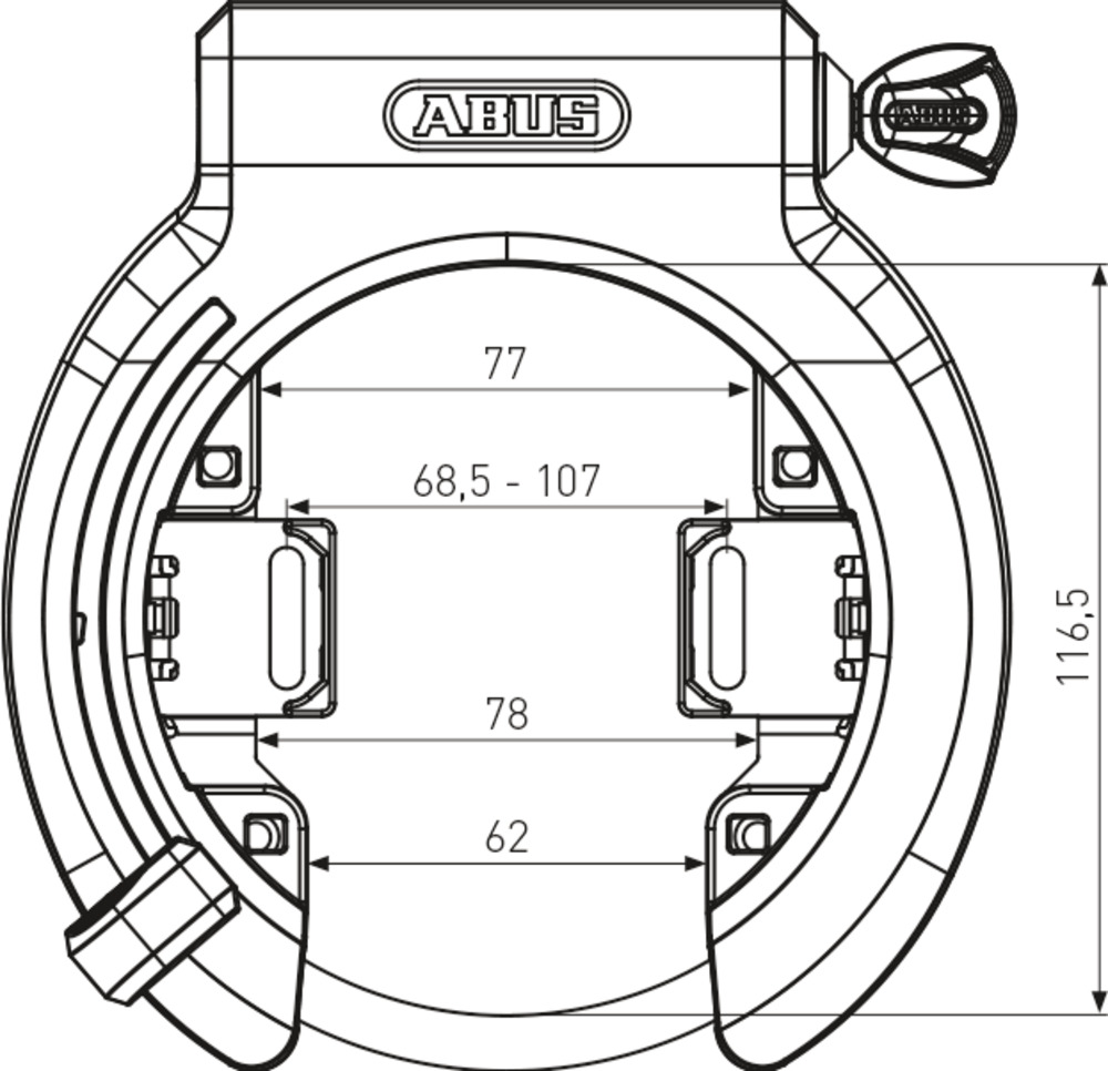 ABUS GRANIT XPlus™ 6950M Rahmenschloss