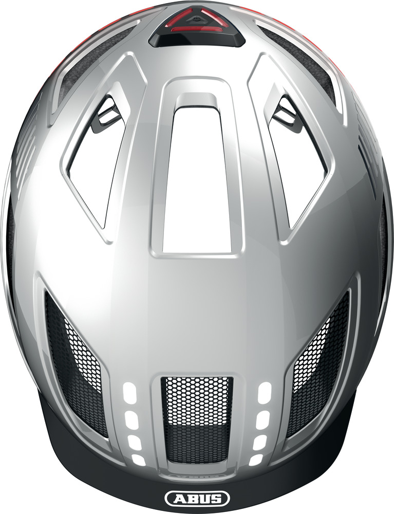ABUS Helm Hyban 2.0 LED signal silver shiny