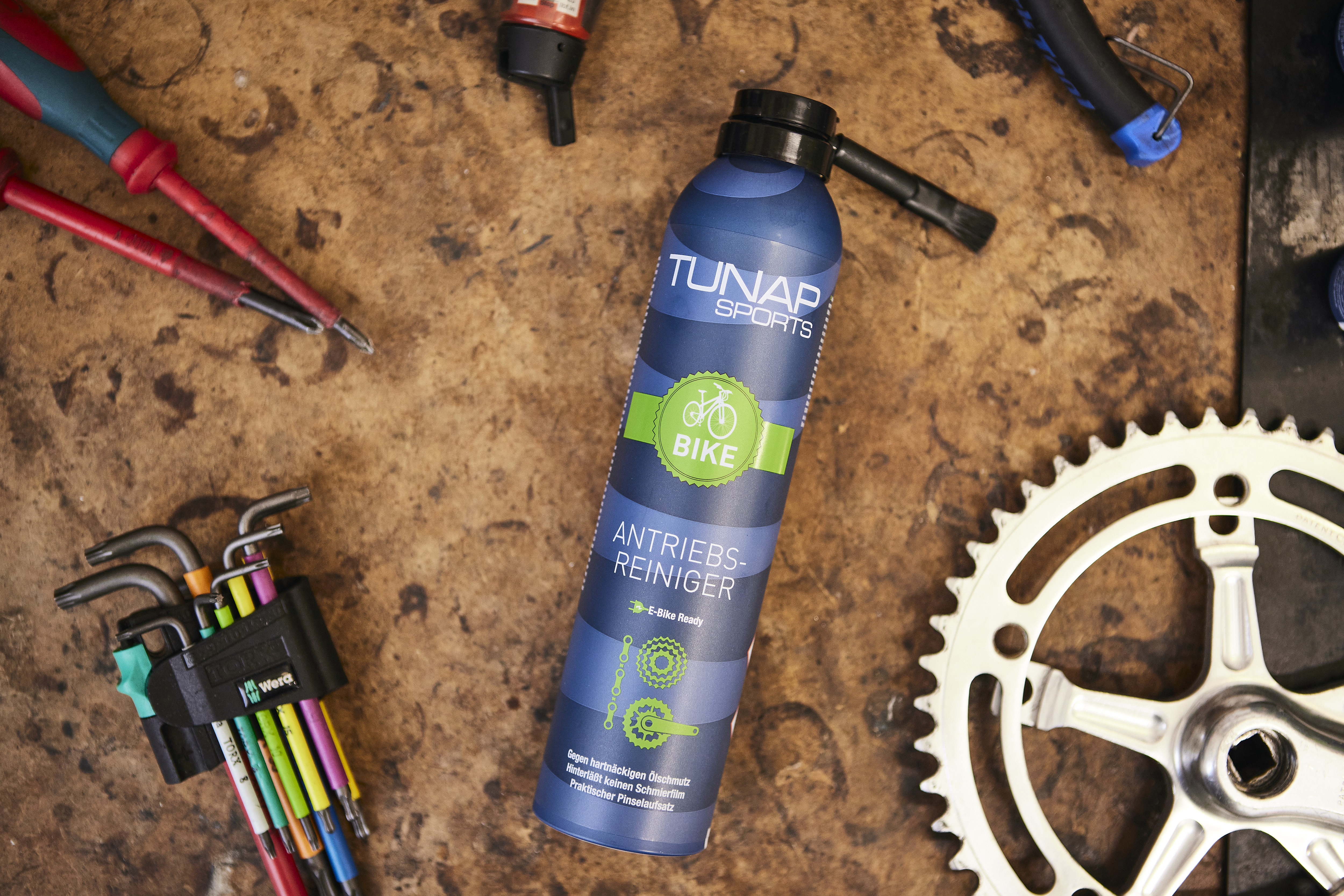 Tunap Sports Antriebsreiniger Kettenreiniger mit Pinsel Spray 300ml